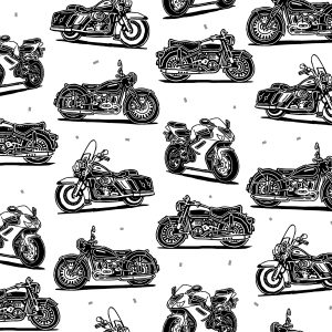 Papier Peint Motos En Noir Et Blanc – Image 1