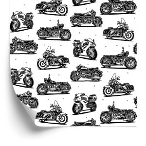 Papier Peint Motos En Noir Et Blanc – Image 2