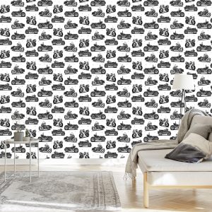 Papier Peint Motos En Noir Et Blanc – Image 3
