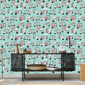 Papier Peint Pour Les Enfants - Pousse-Pousse Scandinaves Colorés – Image 5