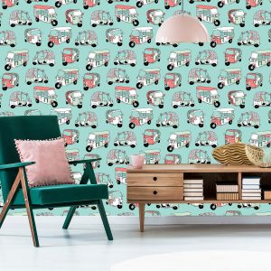 Papier Peint Pour Les Enfants - Pousse-Pousse Scandinaves Colorés – Image 6