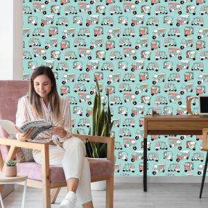Papier Peint Pour Les Enfants - Pousse-Pousse Scandinaves Colorés – Image 7