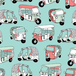 Papier Peint Pour Les Enfants - Pousse-Pousse Scandinaves Colorés – Image 1