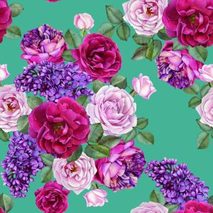 Papier Peint Belles Roses Colorées Et Lilas – Image 1