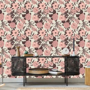 Papier Peint Fleurs Pastel Dans Un Style Vintage – Image 5