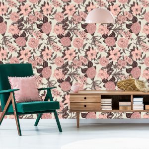 Papier Peint Fleurs Pastel Dans Un Style Vintage – Image 6