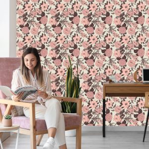 Papier Peint Fleurs Pastel Dans Un Style Vintage – Image 7