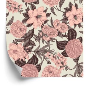 Papier Peint Fleurs Pastel Dans Un Style Vintage – Image 2