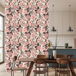 Papier Peint Fleurs Pastel Dans Un Style Vintage – Image 4