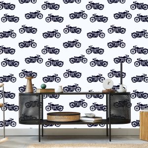 Papier Peint Motos Vintage Noires Et Blanches – Image 5