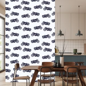 Papier Peint Motos Vintage Noires Et Blanches – Image 4