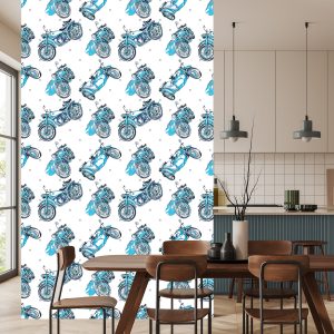 Papier Peint Motos Anciennes Bleues – Image 4