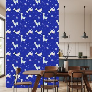 Papier Peint Pour Les Enfants - Lamas Parmi Les Planètes Et Les Étoiles – Image 4