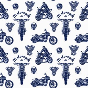 Papier Peint Motos Rétro Avec Inscriptions – Image 1