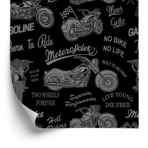 Papier Peint Motos Anciennes Avec Inscriptions – Image 2