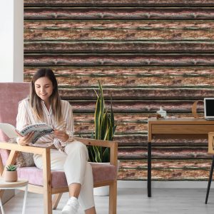Papier Peint Planches De Bois Horizontales Réalistes – Image 7