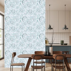Papier Peint Mosaïque Circulaire En Tons De Gris – Image 4