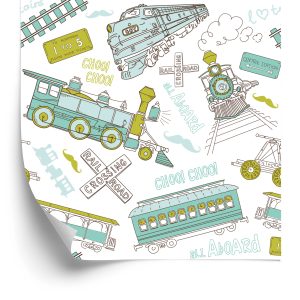 Papier Peint Locomotives Rétro – Image 2