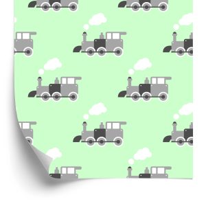 Papier Peint Locomotives À Vapeur Rétro De Conte De Fées – Image 2