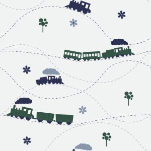 Papier Peint Trains À Vapeur Jouets Colorés – Image 1