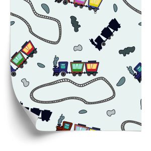 Papier Peint Trains Colorés De Conte De Fées – Image 2
