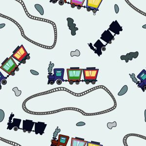 Papier Peint Trains Colorés De Conte De Fées – Image 1
