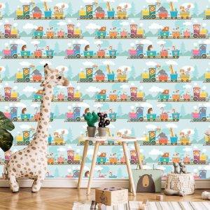 Papier Peint Bébés Animaux Dans Le Train – Image 5