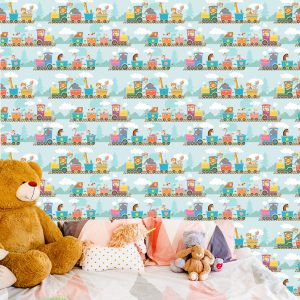 Papier Peint Bébés Animaux Dans Le Train – Image 6