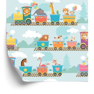 Papier Peint Bébés Animaux Dans Le Train – Image 2