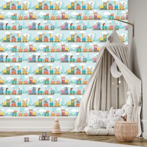 Papier Peint Bébés Animaux Dans Le Train – Image 3