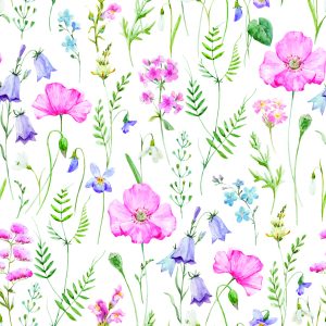 Papier Peint Fleurs Délicates Peintes À L'aquarelle – Image 1