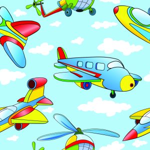 Papier Peint Avions Jouets Colorés – Image 1