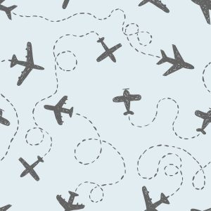Papier Peint Avions À Motifs – Image 1