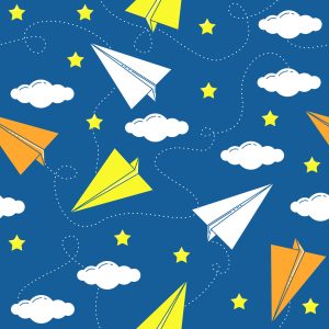 Papier Peint Avions En Papier Colorés – Image 1