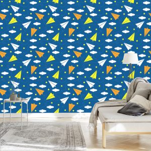 Papier Peint Avions En Papier Colorés – Image 3