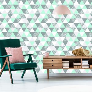 Papier Peint Triangles Géométriques Colorés – Image 6