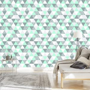 Papier Peint Triangles Géométriques Colorés – Image 3
