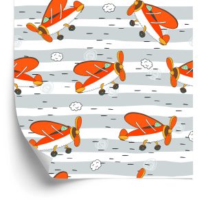 Papier Peint Avions Rétro De Conte De Fées – Image 2