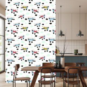 Papier Peint Avions De Conte De Fées Colorés – Image 4