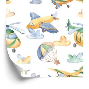 Papier Peint Avions Et Hélicoptères Peints – Image 2