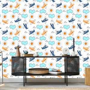Papier Peint Avions De Conte De Fées Minimalistes – Image 5