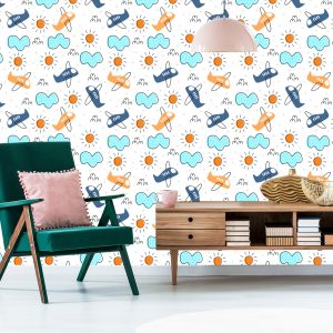Papier Peint Avions De Conte De Fées Minimalistes – Image 6