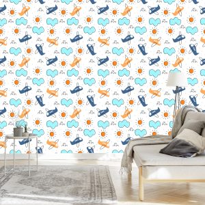 Papier Peint Avions De Conte De Fées Minimalistes – Image 3