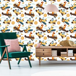 Papier Peint Animaux Adorables Dans Les Avions – Image 6