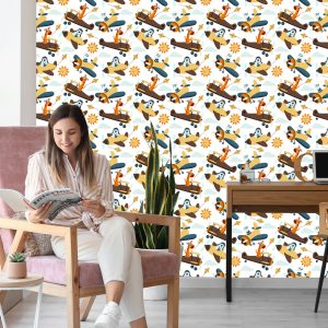 Papier Peint Animaux Adorables Dans Les Avions – Image 7