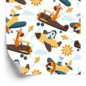 Papier Peint Animaux Adorables Dans Les Avions – Image 2