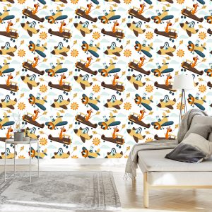 Papier Peint Animaux Adorables Dans Les Avions – Image 3