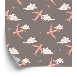 Papier Peint Avions Roses – Image 2