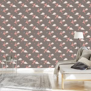 Papier Peint Avions Roses – Image 3