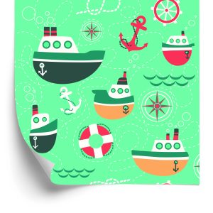 Papier Peint Navires De Conte De Fées Colorés – Image 2